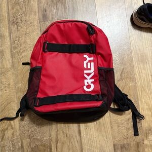 Oakley Red and Black Logo Backpack